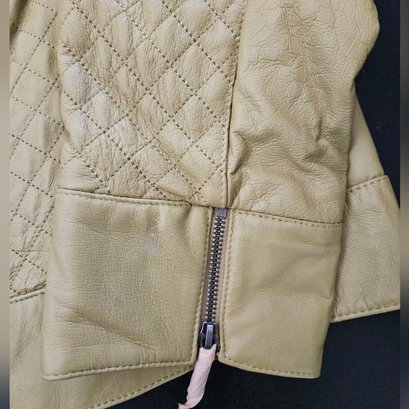NWT - Leather "Bradley Bayou" Green Zippered Jacket - Size 1X - Picture 7 of 13